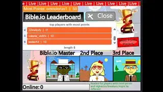Quite a few people played Bible.io today !! Bibleio | Online Christian Games | Bible.io LIVE