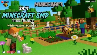 24/7 Minecraft Public SMP With You Guys | Free To Join |Java + PE| #minecraft  #smp