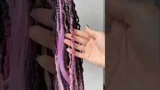 Purple dream dreads 💜 handmade mix of braids & curls #fantasyhair #dreadlocks #fantasyhair