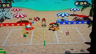 Mario Party 4 - Beach Volley Folly - Koopa & Boo vs. Bowser & Toad