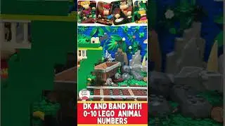 Donkey Kong Crew 0-10 LEGO number blocks jungle animals #lego #legostopmotion #legomario #dk #O-10