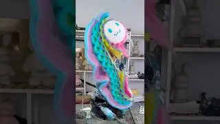 Artistic creation of cotton candy