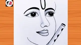 Cute sleeping krishna pencil drawing | little krishna art