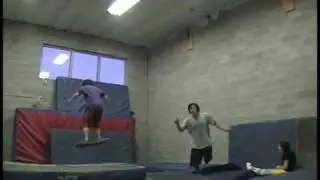 Snowboarding Tricks on Trampolines - Mistys, Rodeos, Corks & Double Corks.