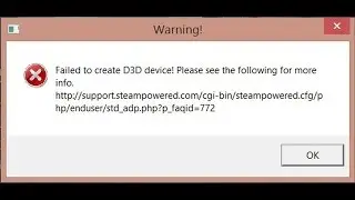 Error Failed to create D3D device - solution