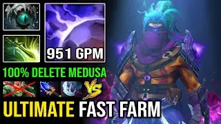How to Fast Farming & Delete Medusa From the Map with 951 GPM Pro Anti Mage Insane Mana Burn Dota 2