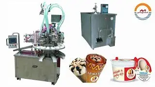 Automatic ice cream filling sealing machine cup cone ice cream packaging machine