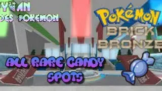 Pokemon Brick Bronze - ALL THE RARE CANDY SPOTS!