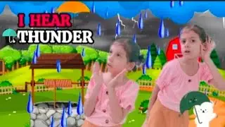 I Hear Thunder Nursery Rhyme | kids nursery rhymes &song| singalong with creative miyu|actionrhymes|