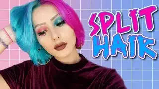 SPLIT HAIR DYE : Coloration Turquoise & Fuchsia ✌️