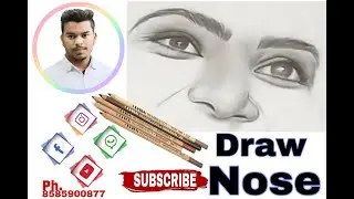 Art  :Draw nose 👃|| my real time || best explain👌||by Aman art