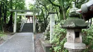 Japanese Shrine in a Forest