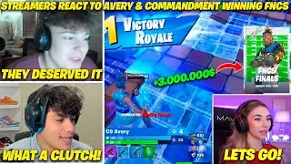 CLIX & STREAMERS React To COMMANDMENT & AVERY WINNING *3M$ FNCS FINALS*
