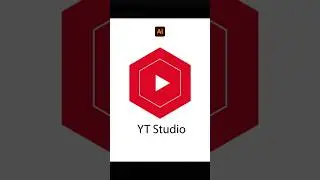 Create YouTube Studio Logo in Adobe Illustrator 🔥 1 Min Logo Design #shorts