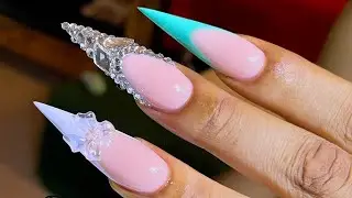 16+ Nails super designs for you awedding this summer  #Nails #naildesign #butterfly ##cat eye nails#