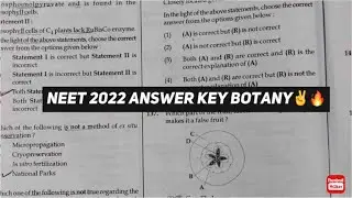 NEET 2022 ANSWER KEY #neet2022