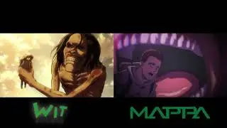 Mappa vs Wit Studio Ymir eats Marcel comparison / Ymir se come a Marcel comparaci&oacute;n