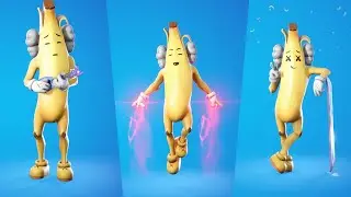 KawsPeely Skin Showcase with Emotes and Dances | Kaws Peely | Fortnite x Kaws
