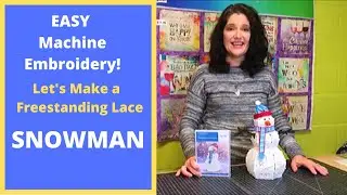 Easy OESD Freestanding Lace Snowman using the Janome 550E