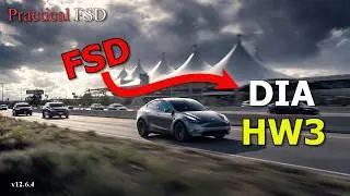 FSD West Terminal drop off at DIA using HW3 - v12.6.4