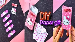 Easy band aid gift idea with paper/ Easy paper craft #giftideas #papercraft #shorts #diy #trending