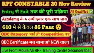 🔴 Live RPF CONSTABLE PHYSICAL 20 Nov Review. Moula Ali RPF Training Centre Secunderabad. RPF 7th DAY