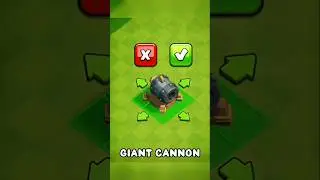 Upgrade Giant Cannon Lvl 1 To Max! | #coc #cannon #shorts