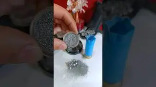 Filling ammunition inside the cartridge shotgun (Gunpowder + bullets)