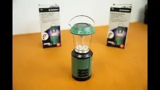 Фонарик с радио, аккумулятор, генератор, солнечная панель. BRESSER Camping Solar Lamp and Radio