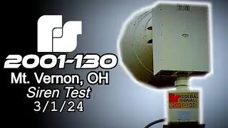 FS 2001-130 Siren Test (w/ Rotator Malfunction) - Alert - Mt. Vernon, OH