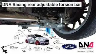 DNA PC0978 rear adjustable torsion bar/Barre anti roulis arrière Fiesta MK7
