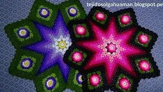 Tapete o Carpeta tejido a crochet paso a paso video 3