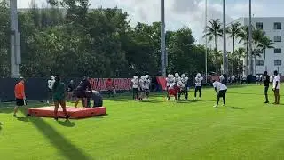 Miami Hurricanes Spring Practice March 5, 2020