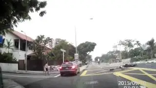 Accident Caught On Camera (Upper East Coast Road)