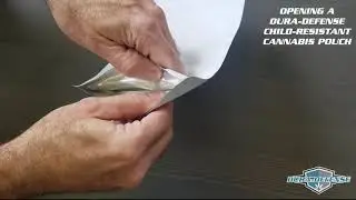 Dura-Defense Child-Resistant Cannabis / Marijuana Pouch / Bag Opening Instructions.