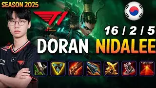 T1 Doran NIDALEE VS VLADIMIR Top - PAtch 25.11 KR Ranked | lolrec