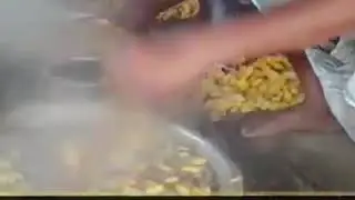 Silk extract from silkworms at factory