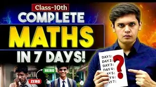 Class 10th - Maths Next 7 Days Plan Gap Day Strategy| Prashant Kirad #10th #motivation#prashantkirad