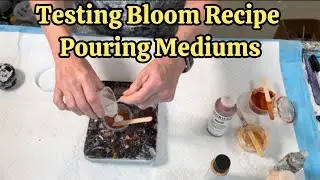 493. Testing Bloom Pouring Mediums, Paint Pouring with mixing  #acrylicpainting #coasters