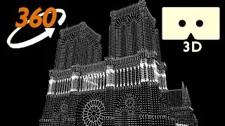 VR 360 - VR Light Show : Notre Dame de Paris - 3D 4K