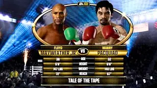 Floyd Mayweather vs Manny Pacquiao FULL FIGHT | Fight Night Forever AI Simulation Gameplay