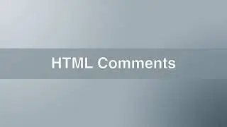 20. HTML Comments Tags
