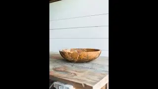 Wood Turning a Spalted Maple Bowl from Reclaimed Wood | #shorts