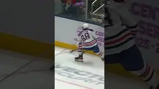 Ivan Provorov physical hit on Andrew Mangiapane, Oilers @  Jackets - 13th Nov 2025  #hockey #nhl