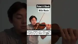 Wednesday Addams Paint it Black - Violin Cover with Music