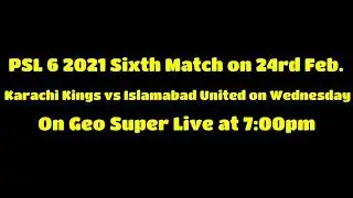 PSL 6 2021 | 5TH MATCH UPDATE