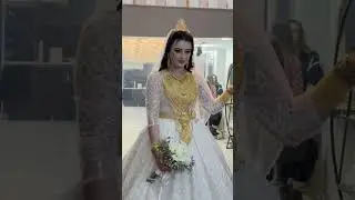 Arabic Bridal on her Wedding Day with Cultural Gold Wearing Ceremony #arabicbride #arabicmakeup