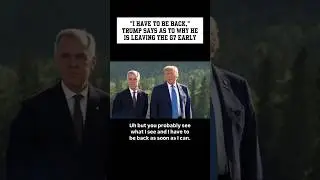 Trump speaks as he leaves the G7 conference early. #iran #israel #news  #trump