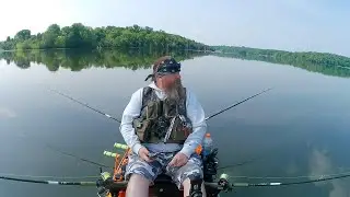 Trolling suspended baits for Catfish..(surprise catch)