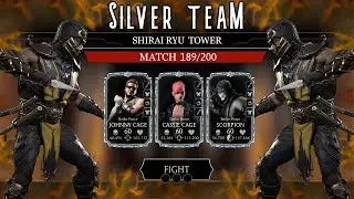Shirai Ryu Tower Fatal (Reforge) 189 Battle Silver Team Skill vs Gear (Mortal Kombat Mobile)
